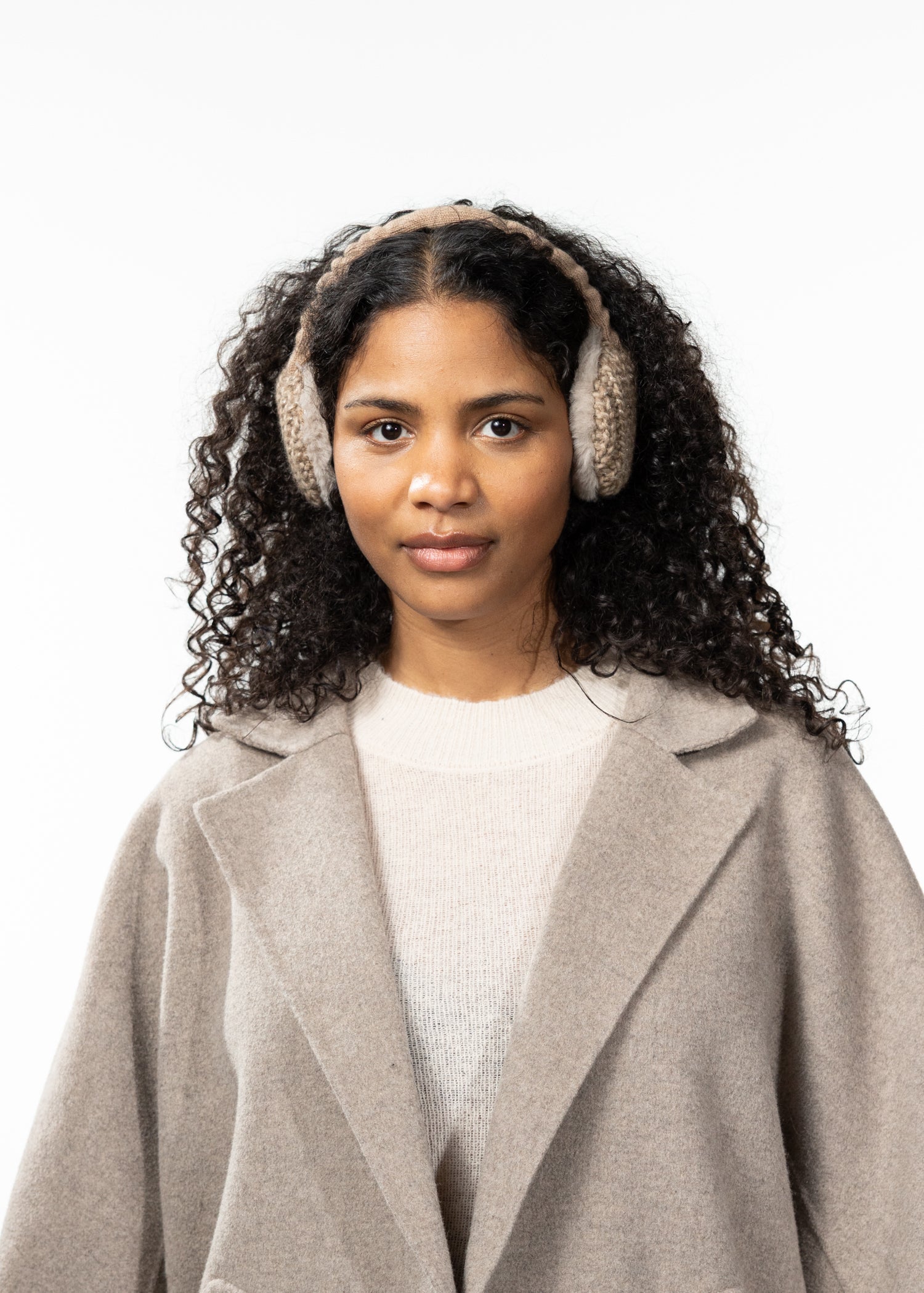 Women Shimma Earmuffs light brown - Front