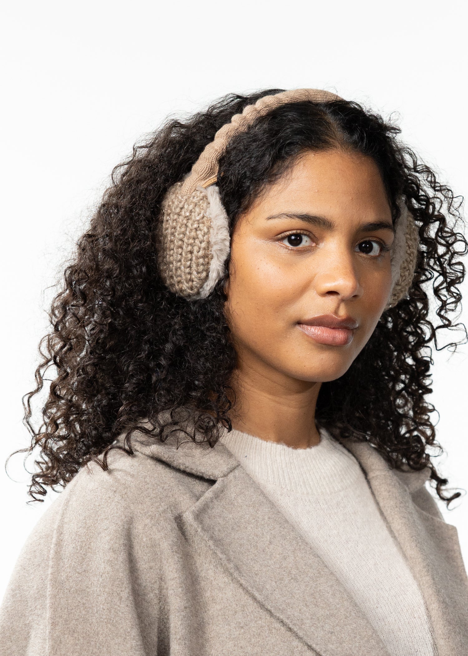 Women Shimma Earmuffs light brown - Side