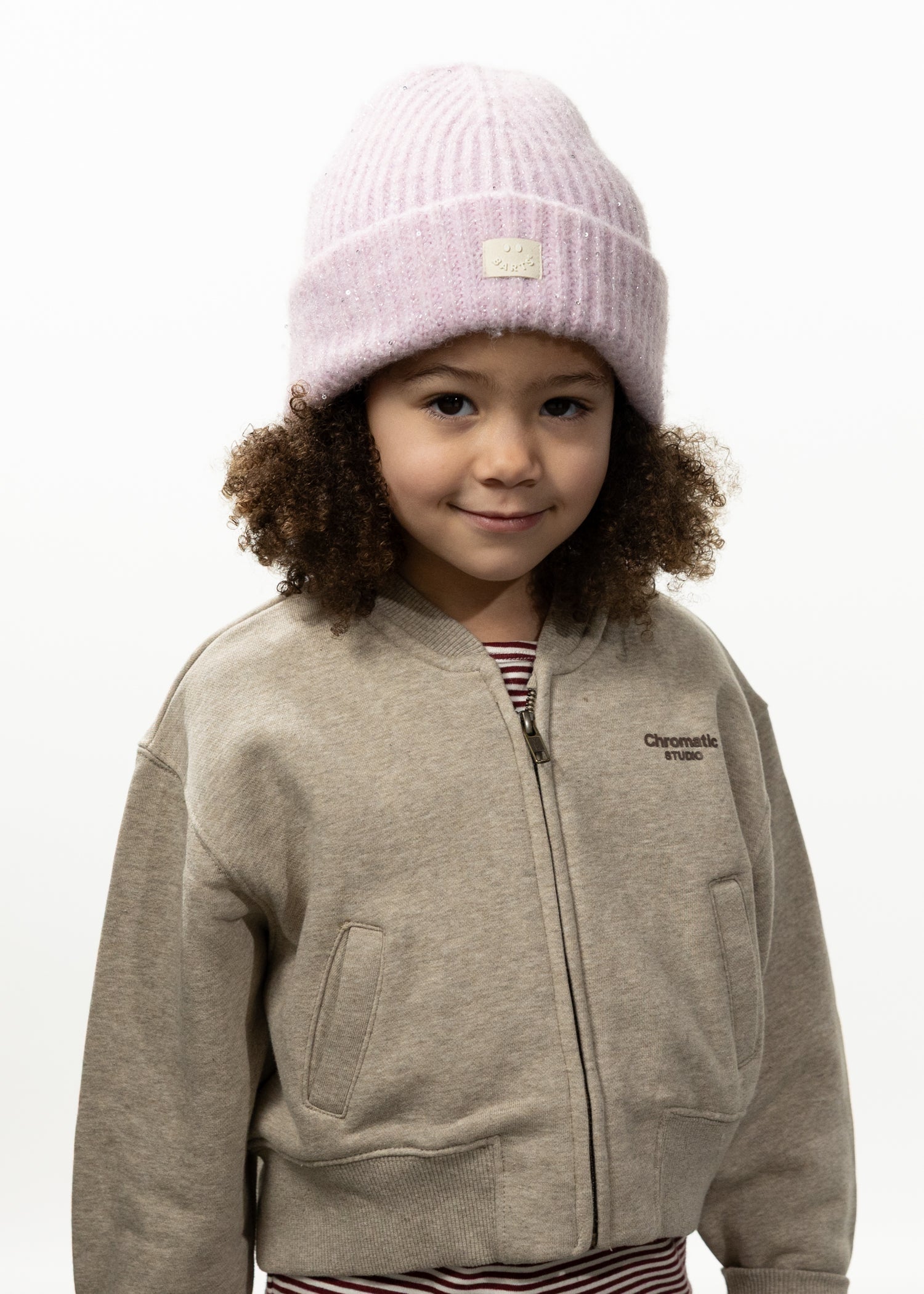 Kids Glitsch Beanie Kids light pink - Front