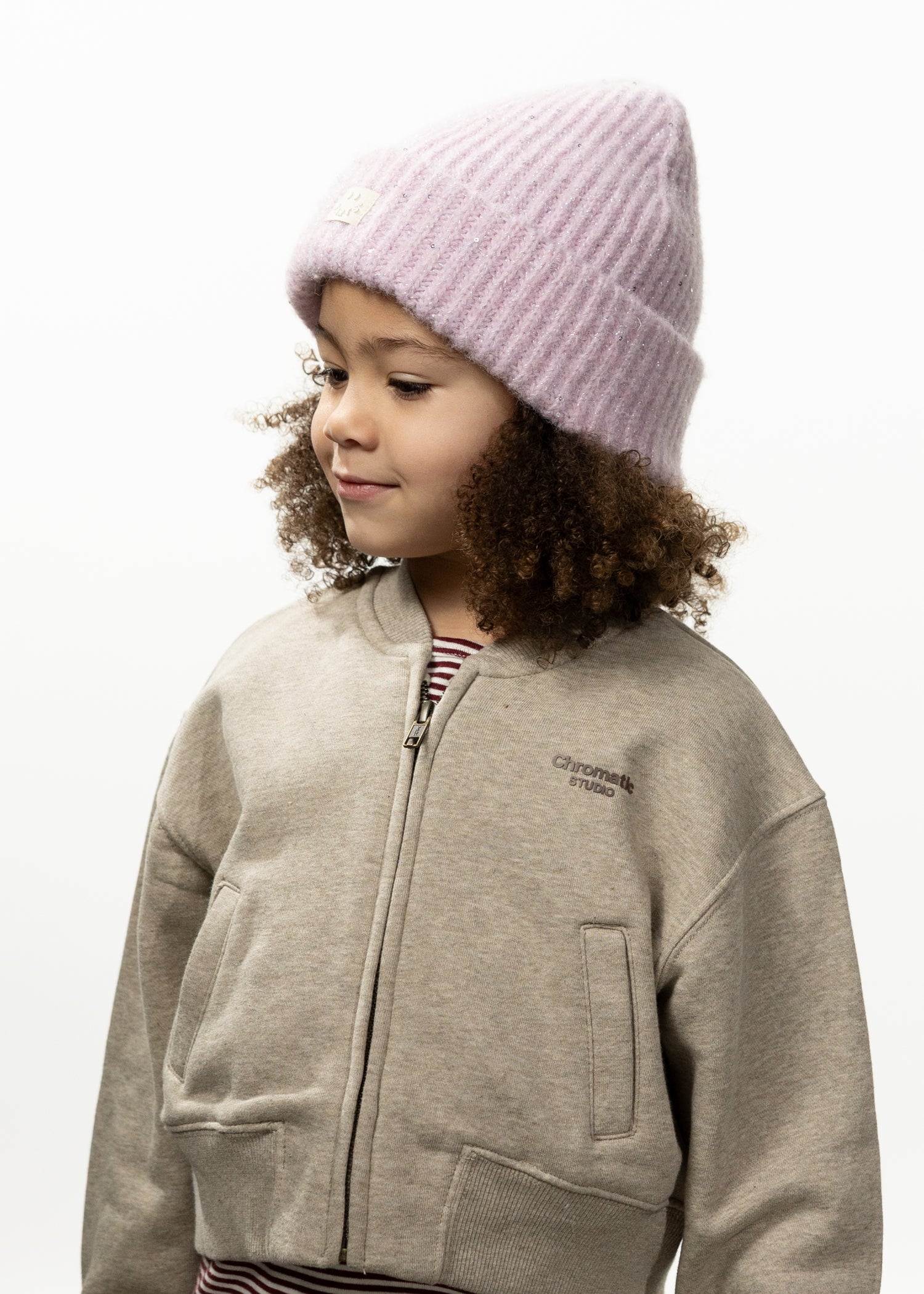 Kids Glitsch Beanie Kids light pink - Side
