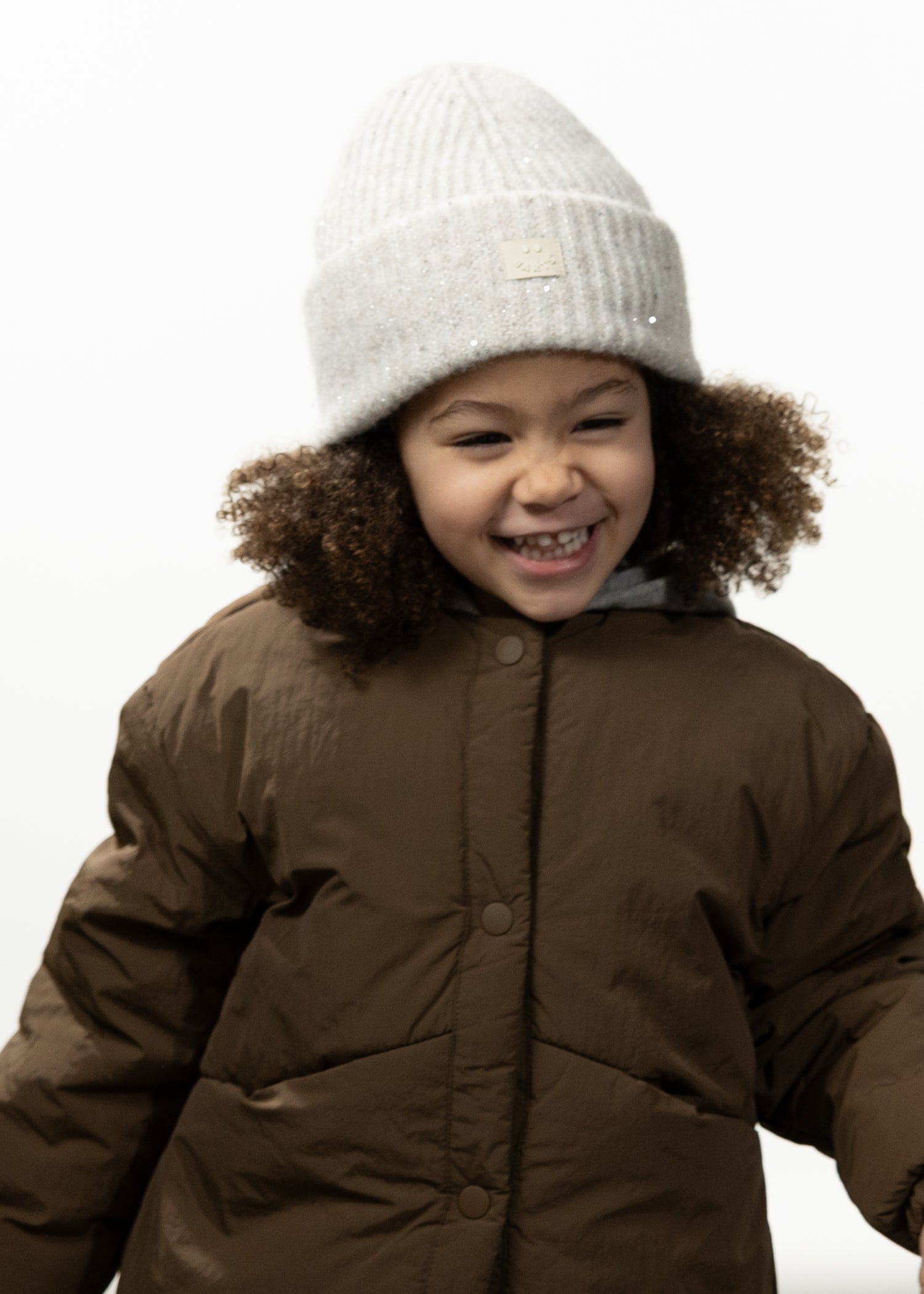 Kids Glitsch Beanie Kids cream - Front