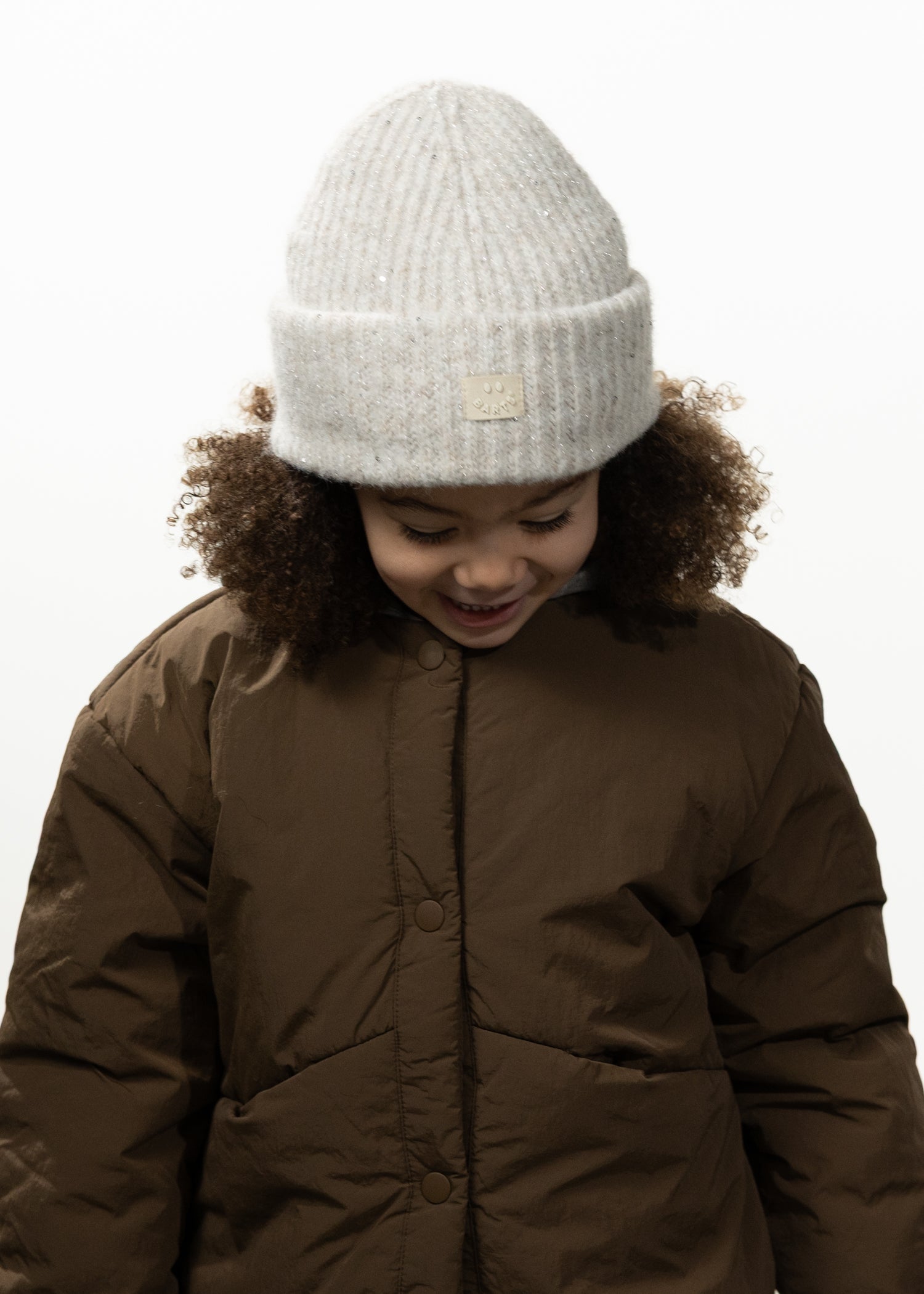Kids Glitsch Beanie Kids cream - Front