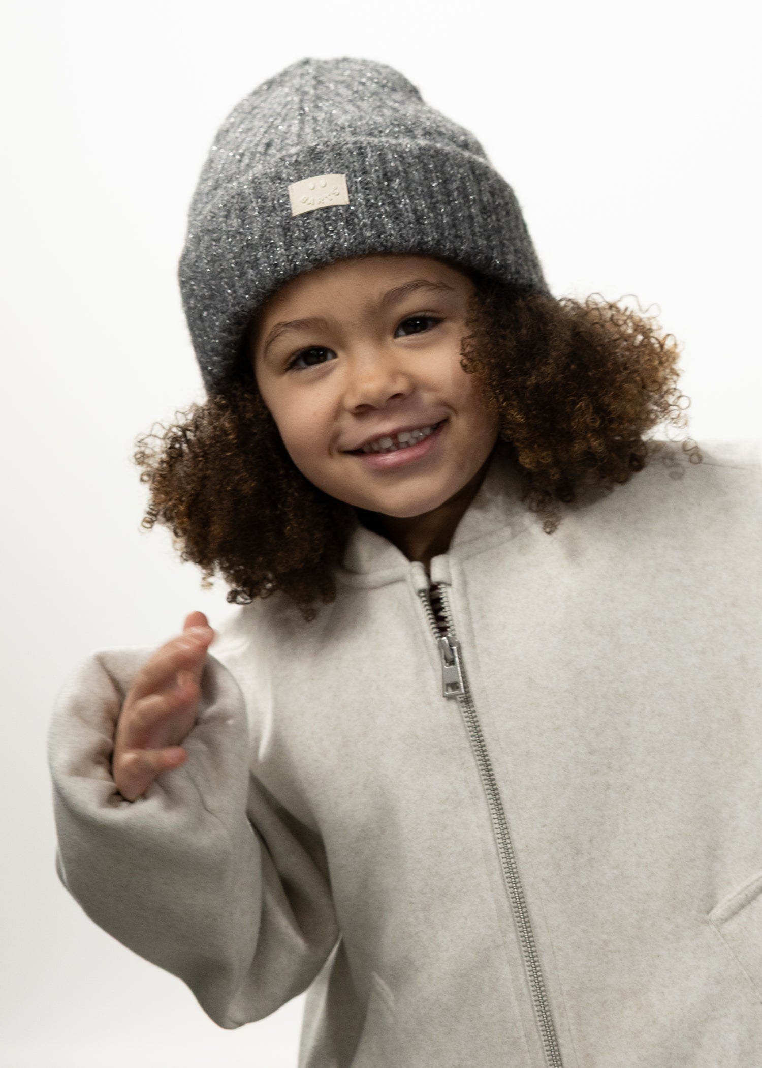 Kids Glitsch Beanie Kids charcoal - Front