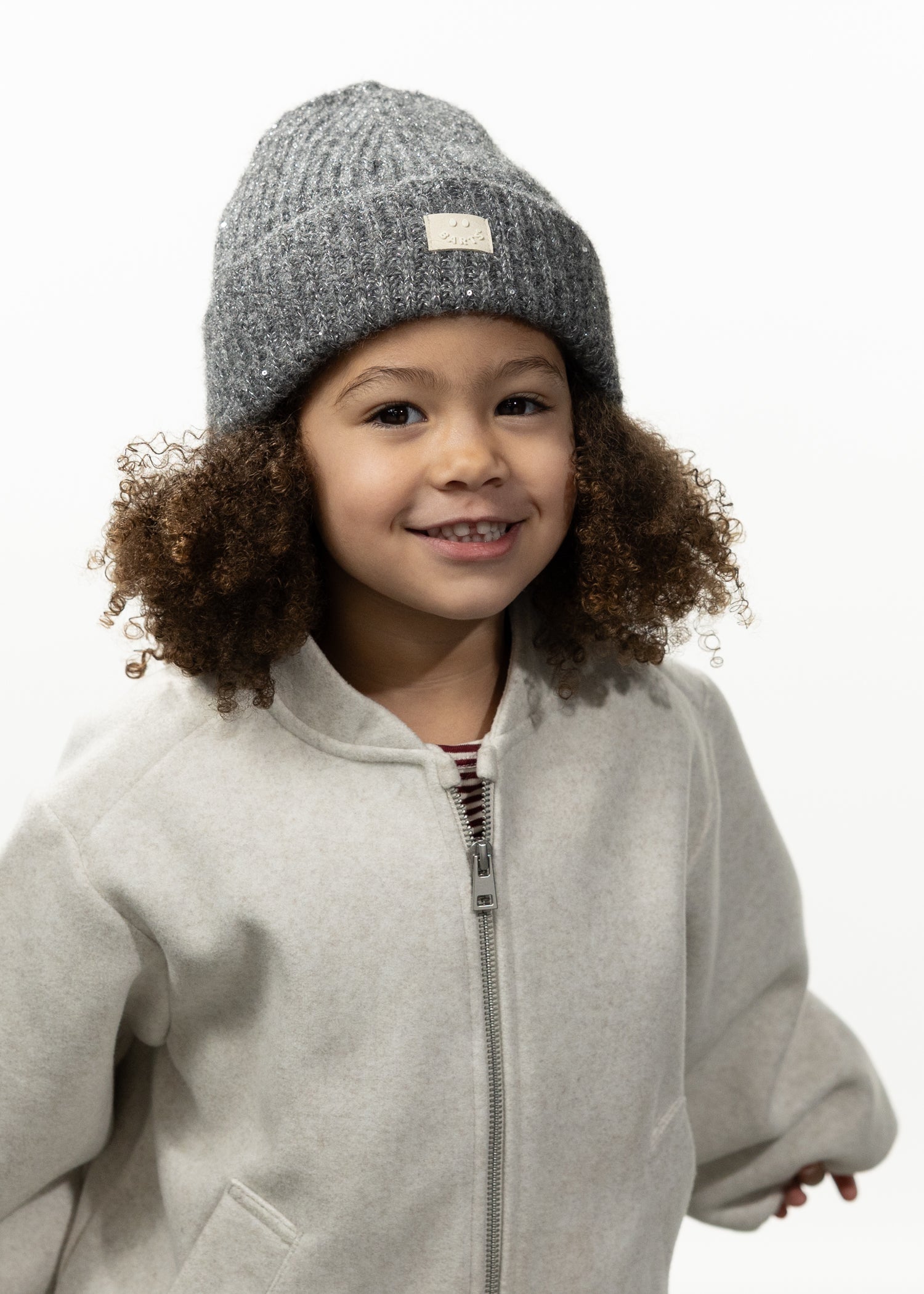 Kids Glitsch Beanie Kids charcoal - Front