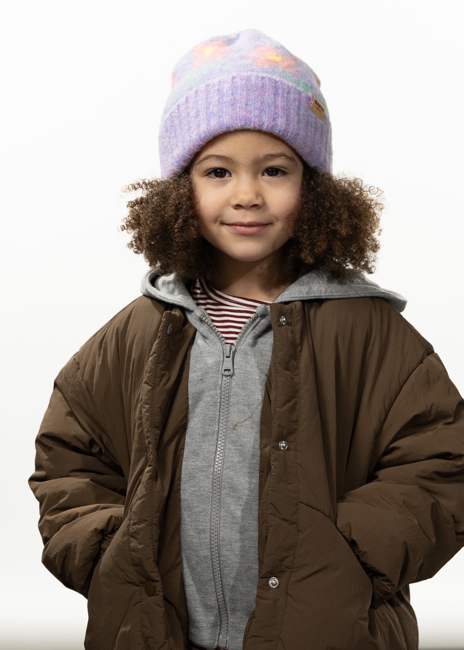 Kids Lilouw Beanie lilac - Front
