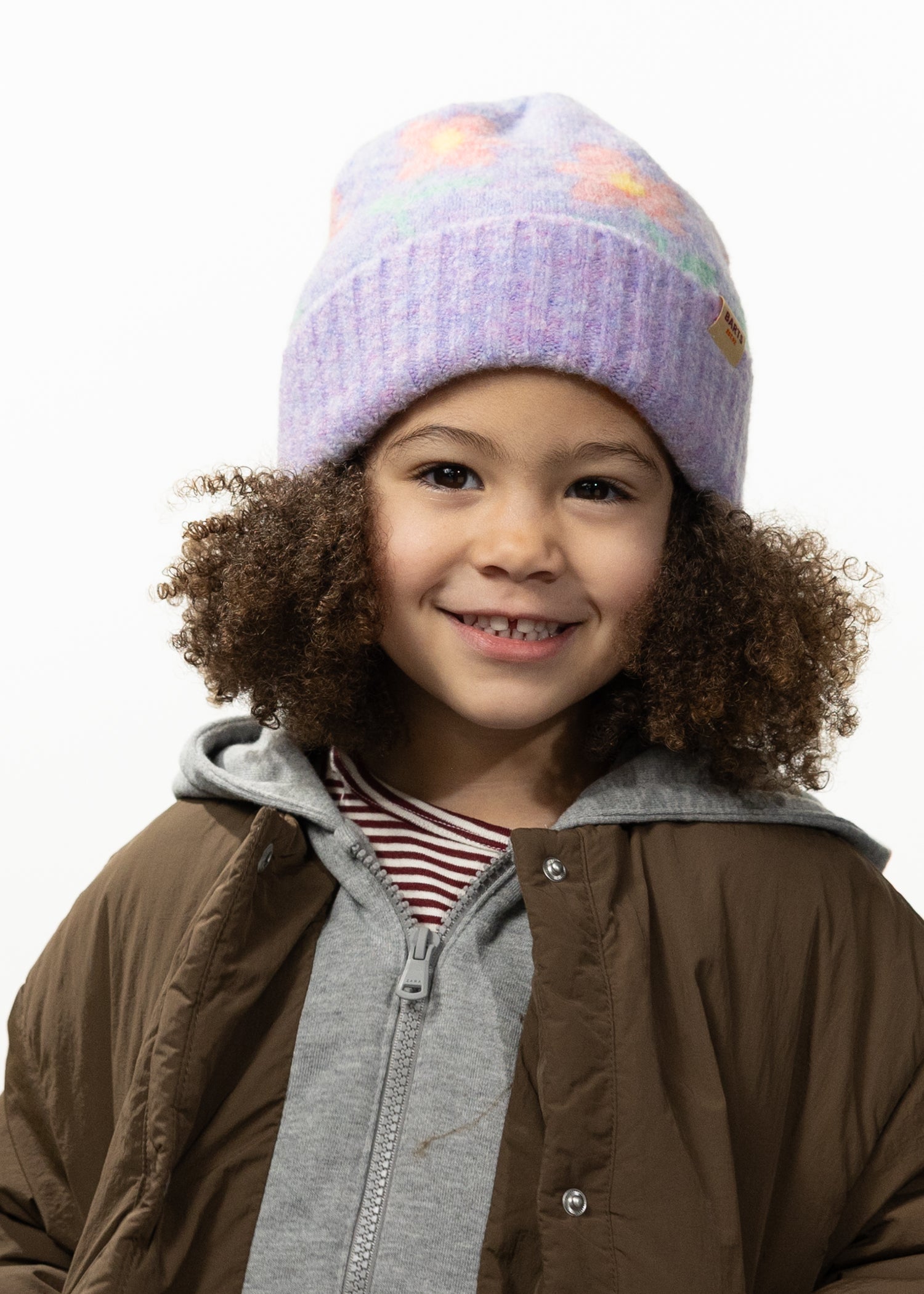 Kids Lilouw Beanie lilac - Front