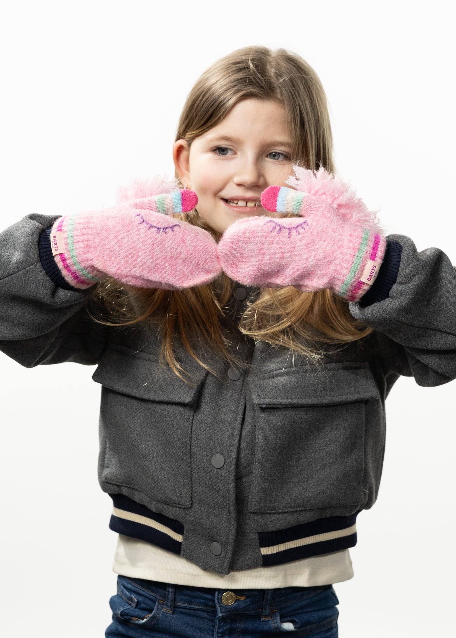 Kids Unicorny Mitts light pink - Front