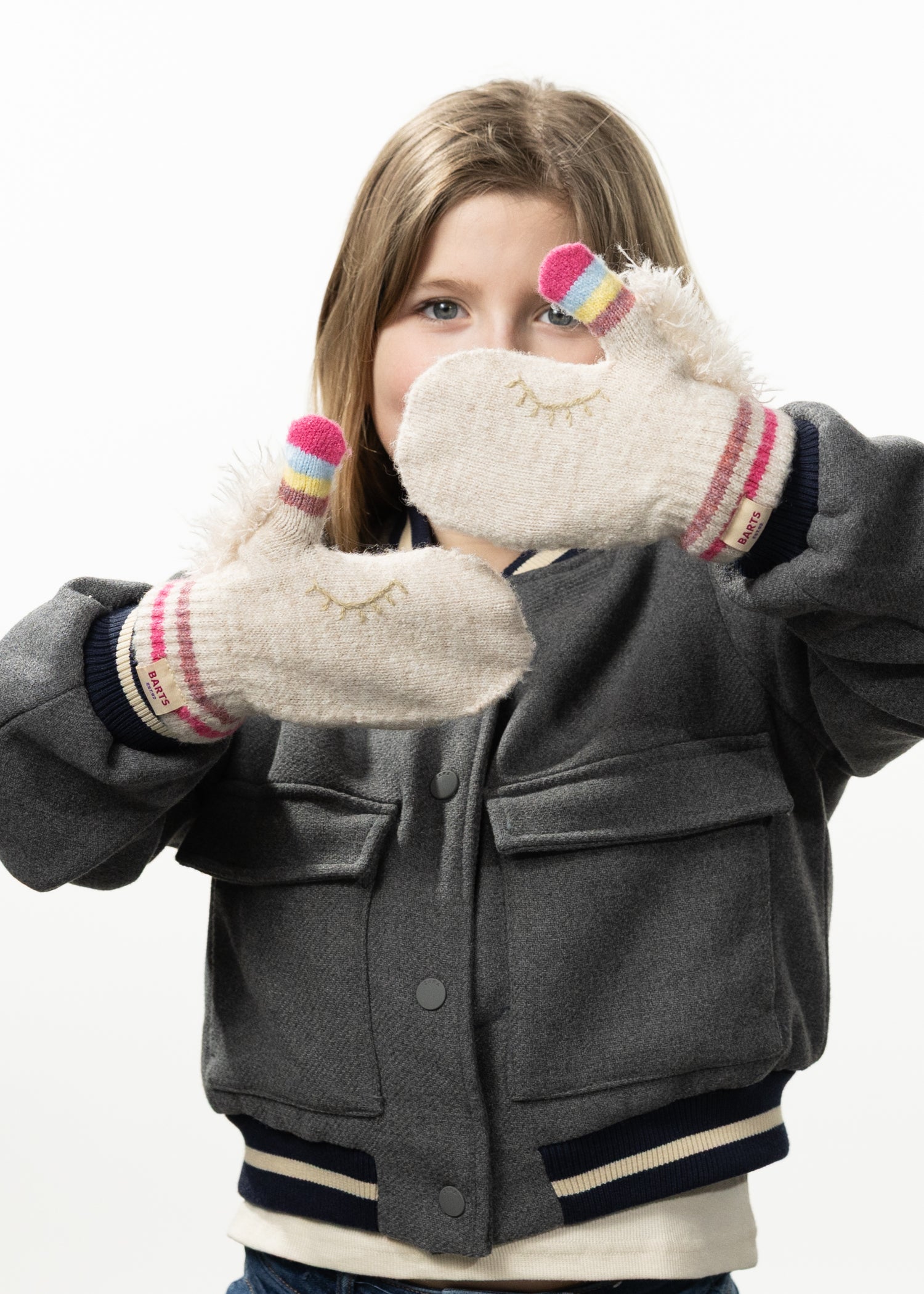 Kids Unicorny Mitts cream - Front