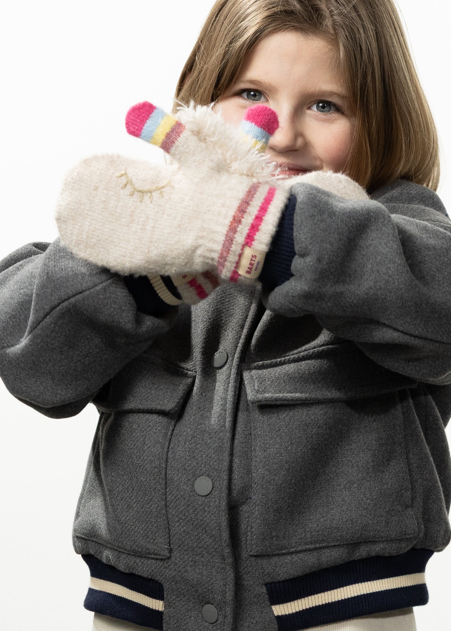 Kids Unicorny Mitts cream - Front