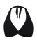 Women Solid Cross Halter black