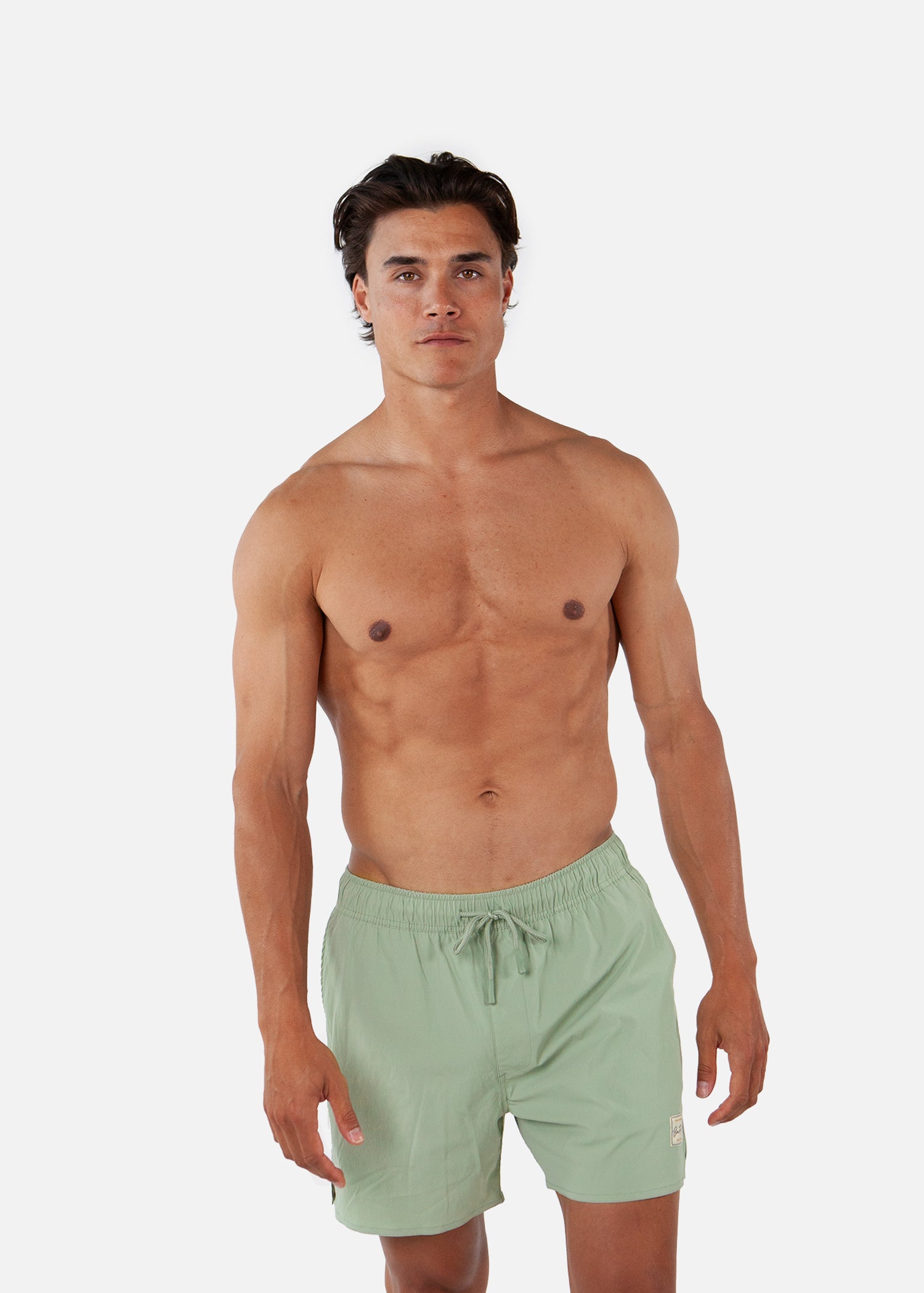Men Manozos Shorts light pistache - Front