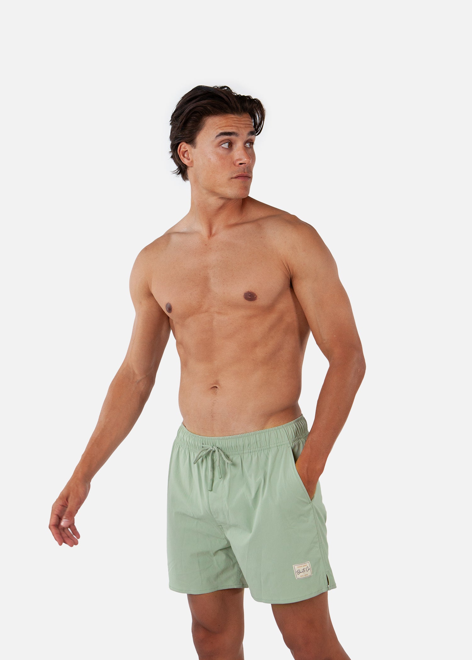 Men Manozos Shorts light pistache - Side