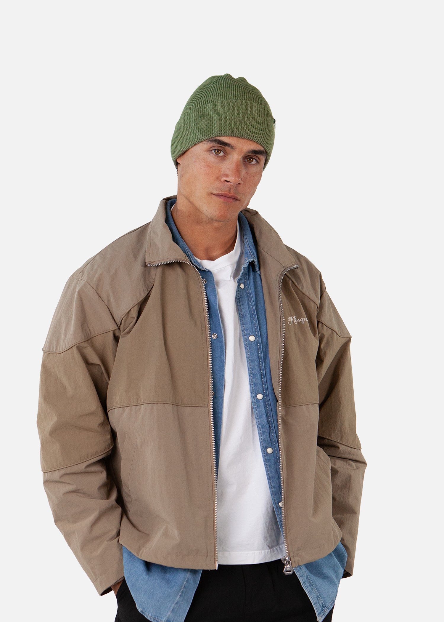 Unisex Futuno Beanie camo green - Side