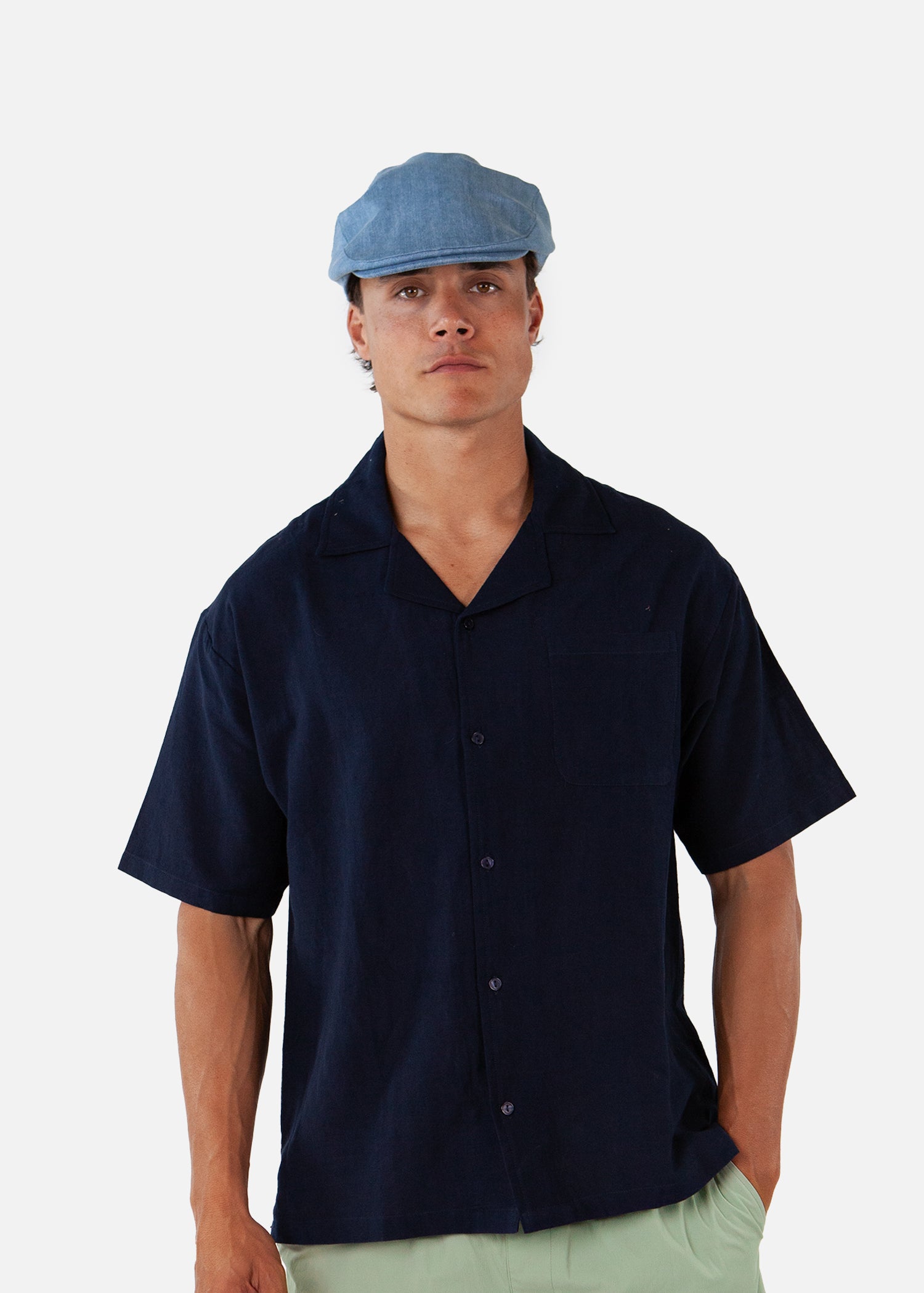 Men Jarvis Cap denim - Front