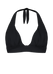 Women Solid Triangle Halter black