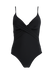 Women Solid Shaping One Piece black
