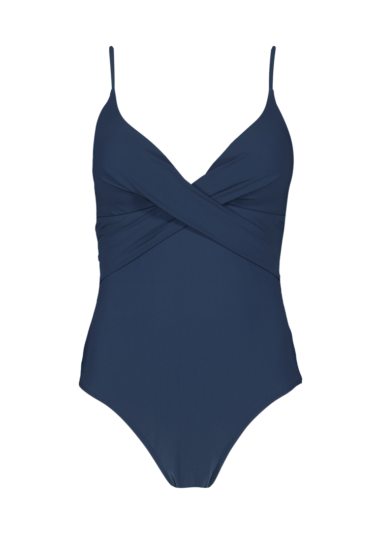 Women Solid Shaping One Piece navy