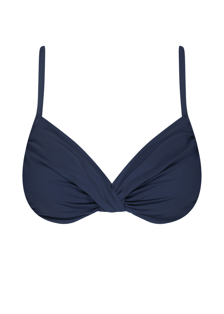 Women Solid Underwire navy