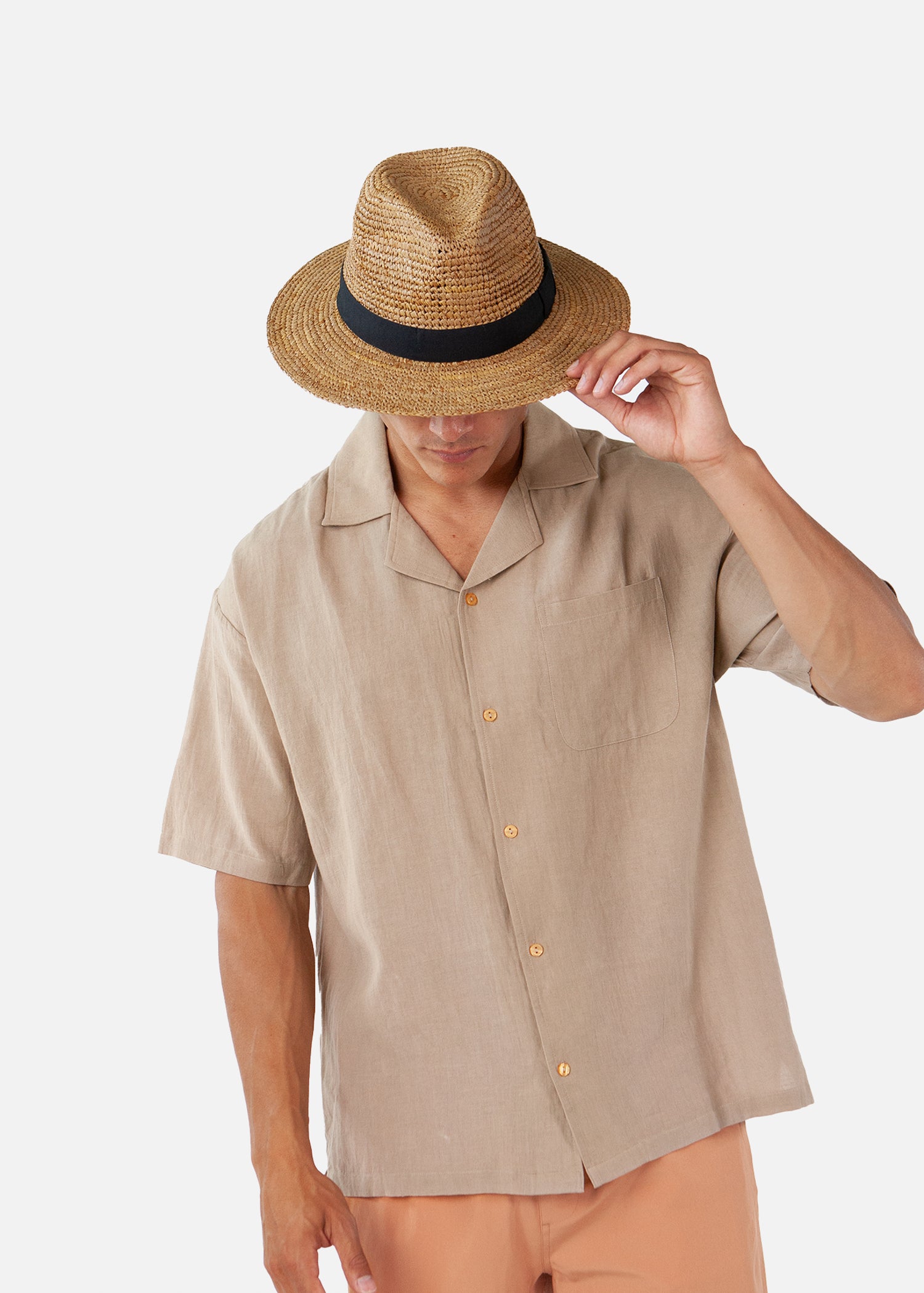 Men Albury Hat light brown - Front