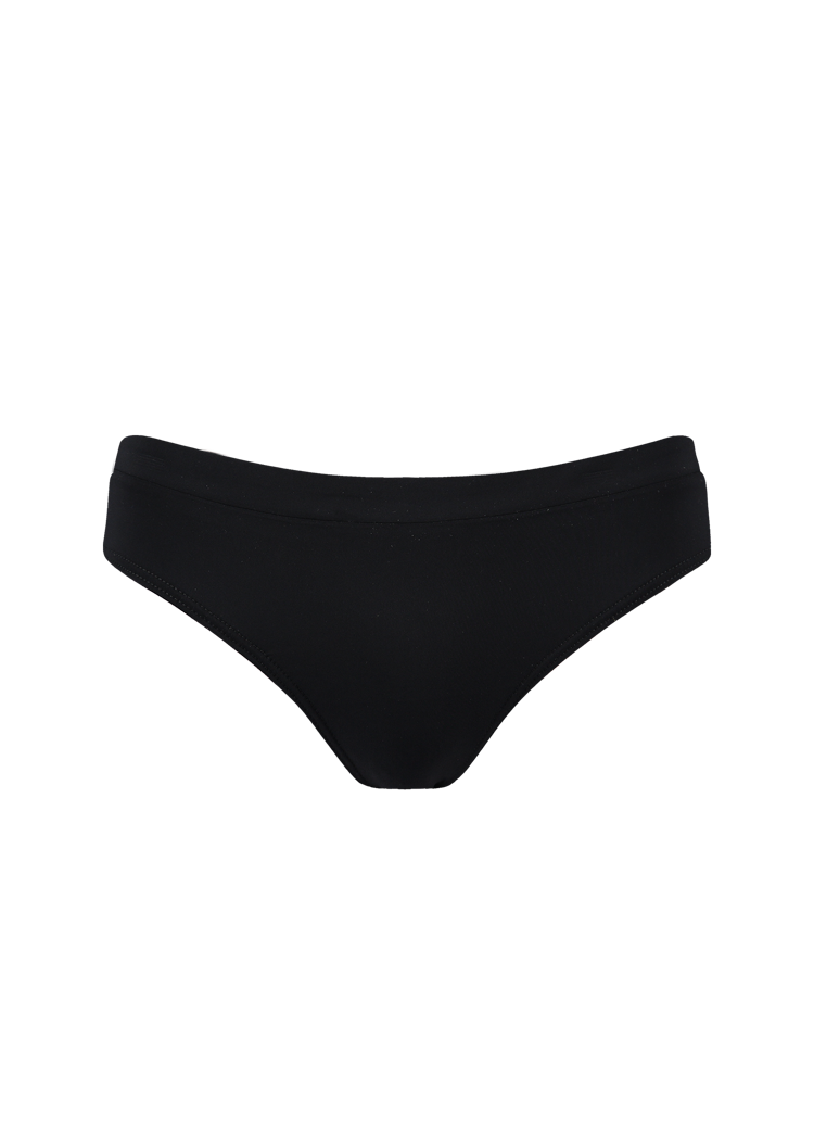 Women Solid Bikini Briefs black