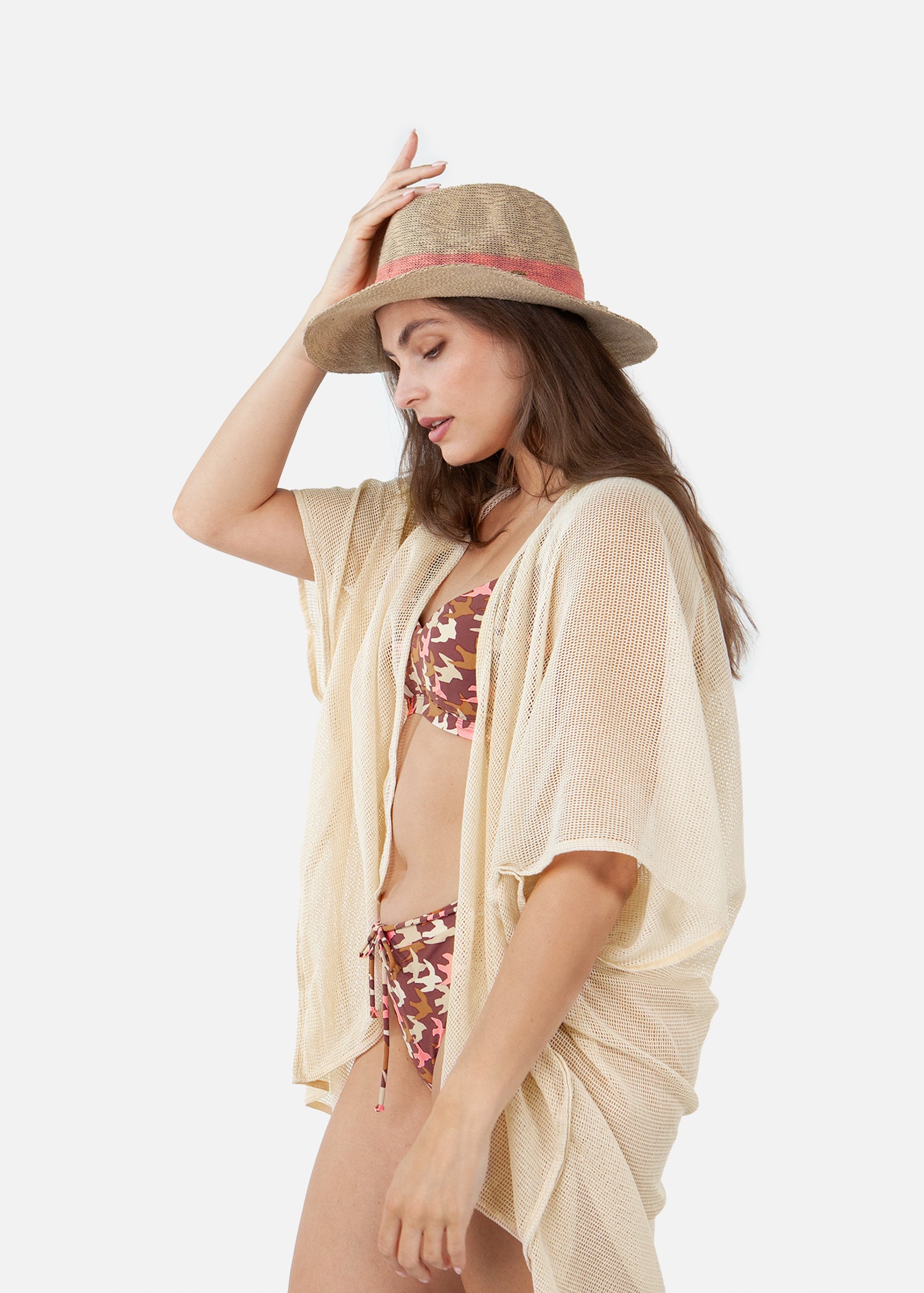 Women Ponui Hat peach - Side