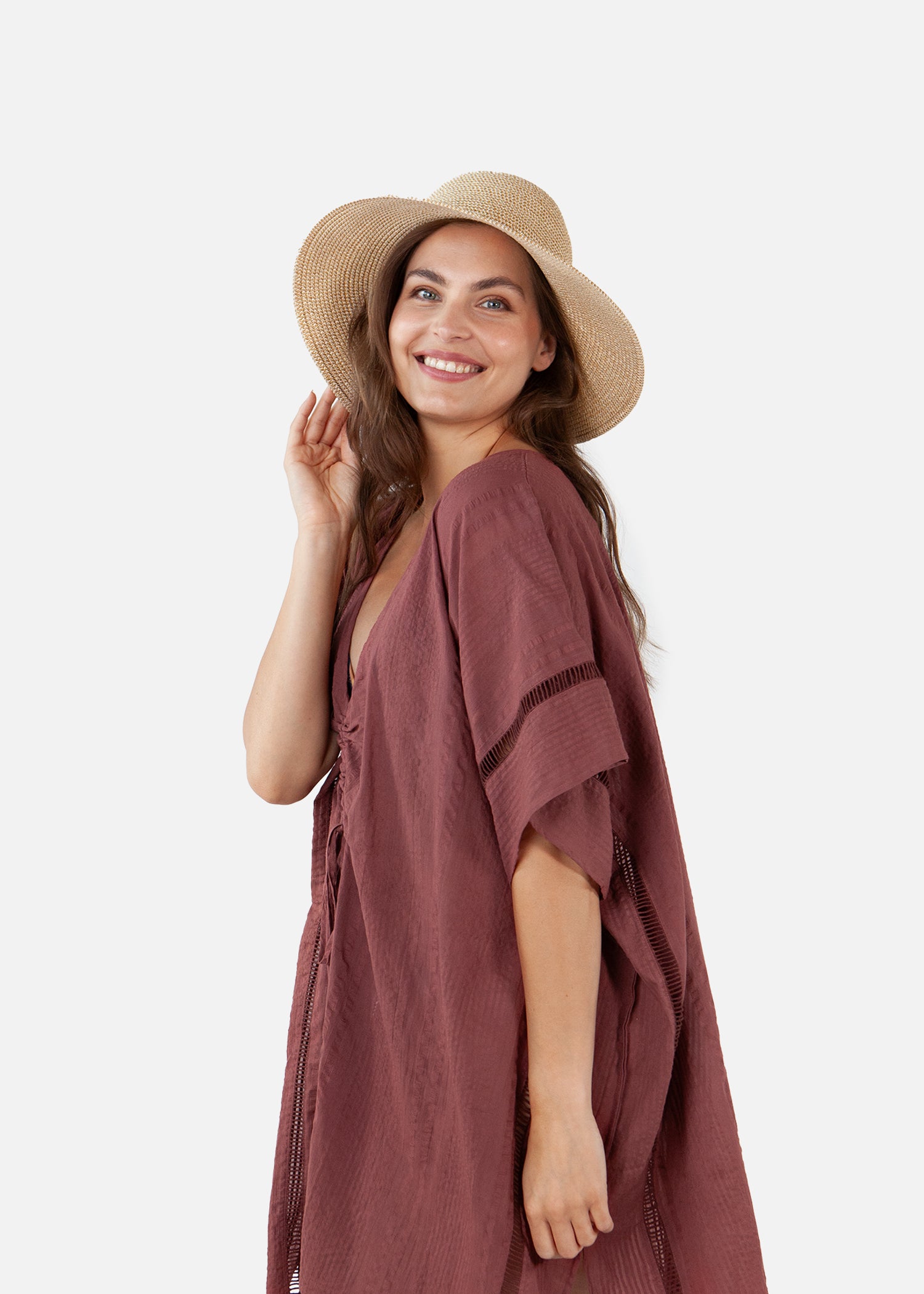 Women Tehina Hat saffron - Front