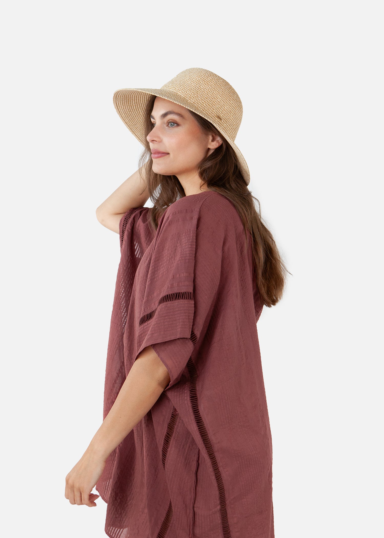 Women Tehina Hat saffron - Side