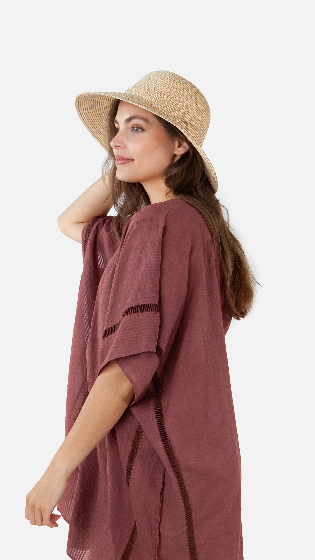 Women Tehina Hat saffron - Side