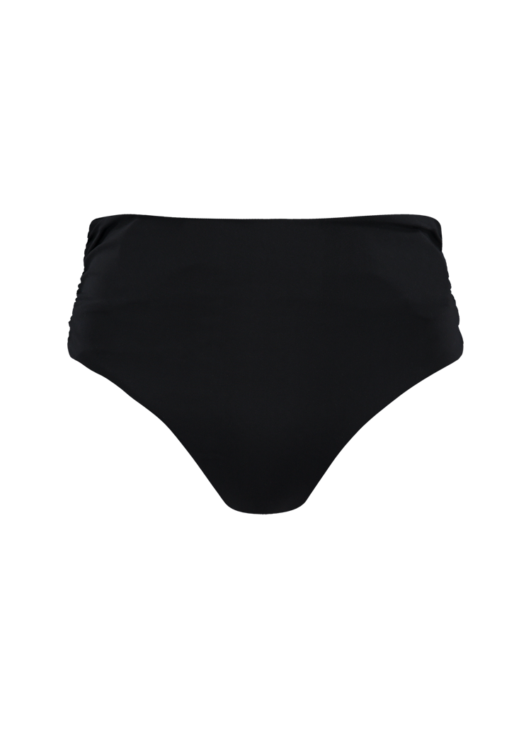 Women Solid High Waist Briefs black