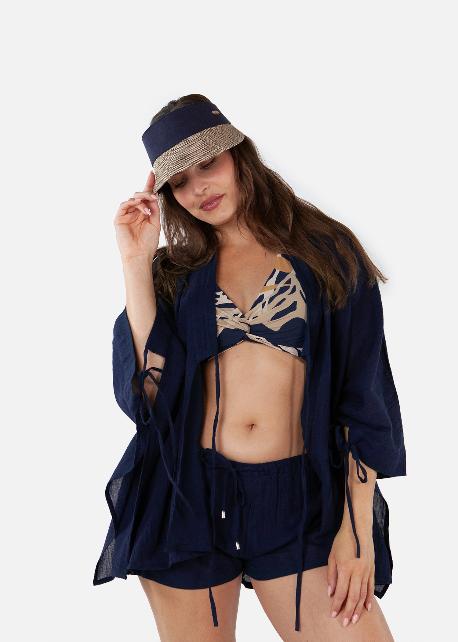 Women Vesder Visor navy - Front
