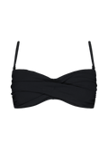 Women Solid Twisted Bandeau black