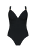 Women Solid Plunge Shaping One Piece black