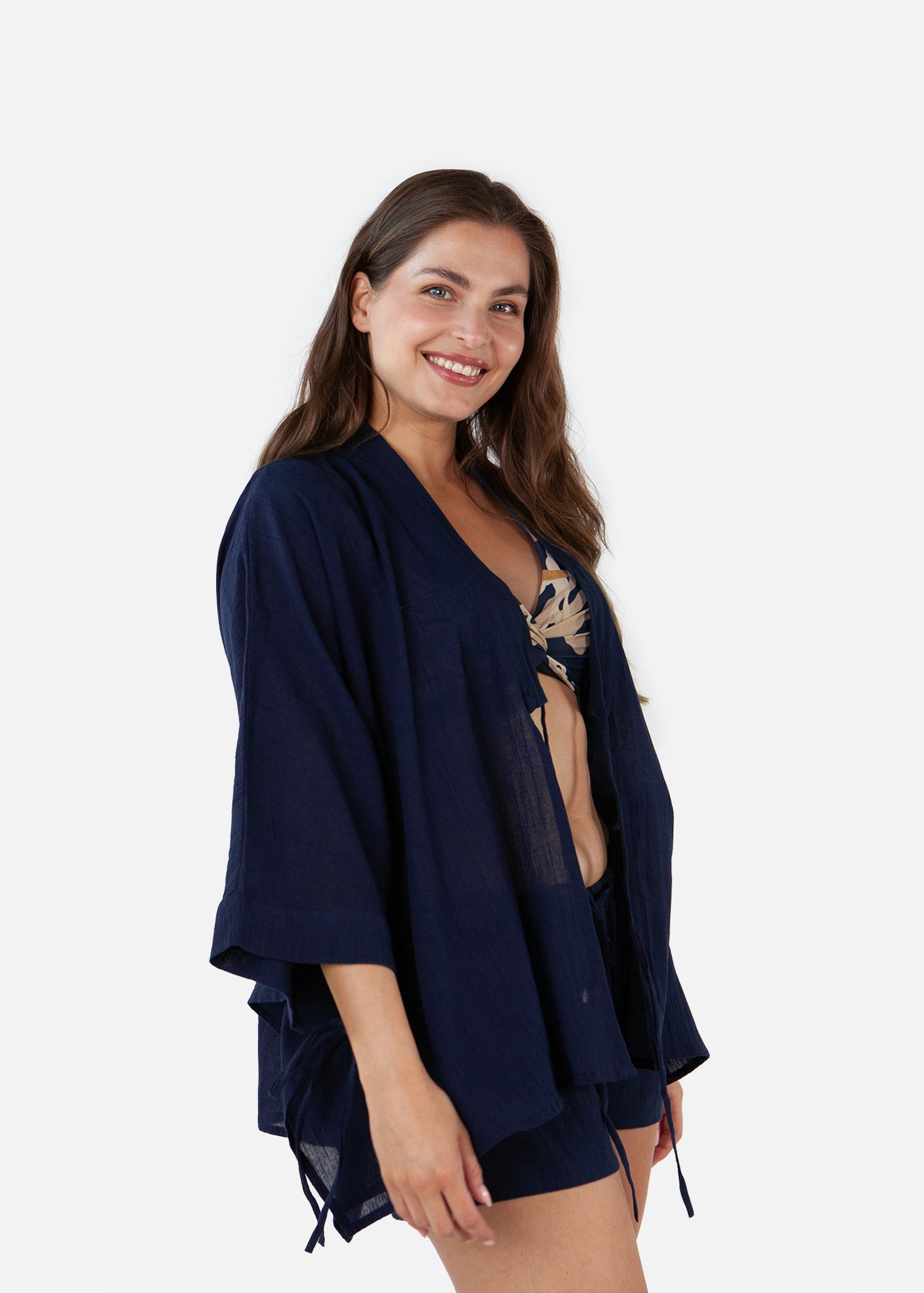 Women Ritay Kimono navy - Side