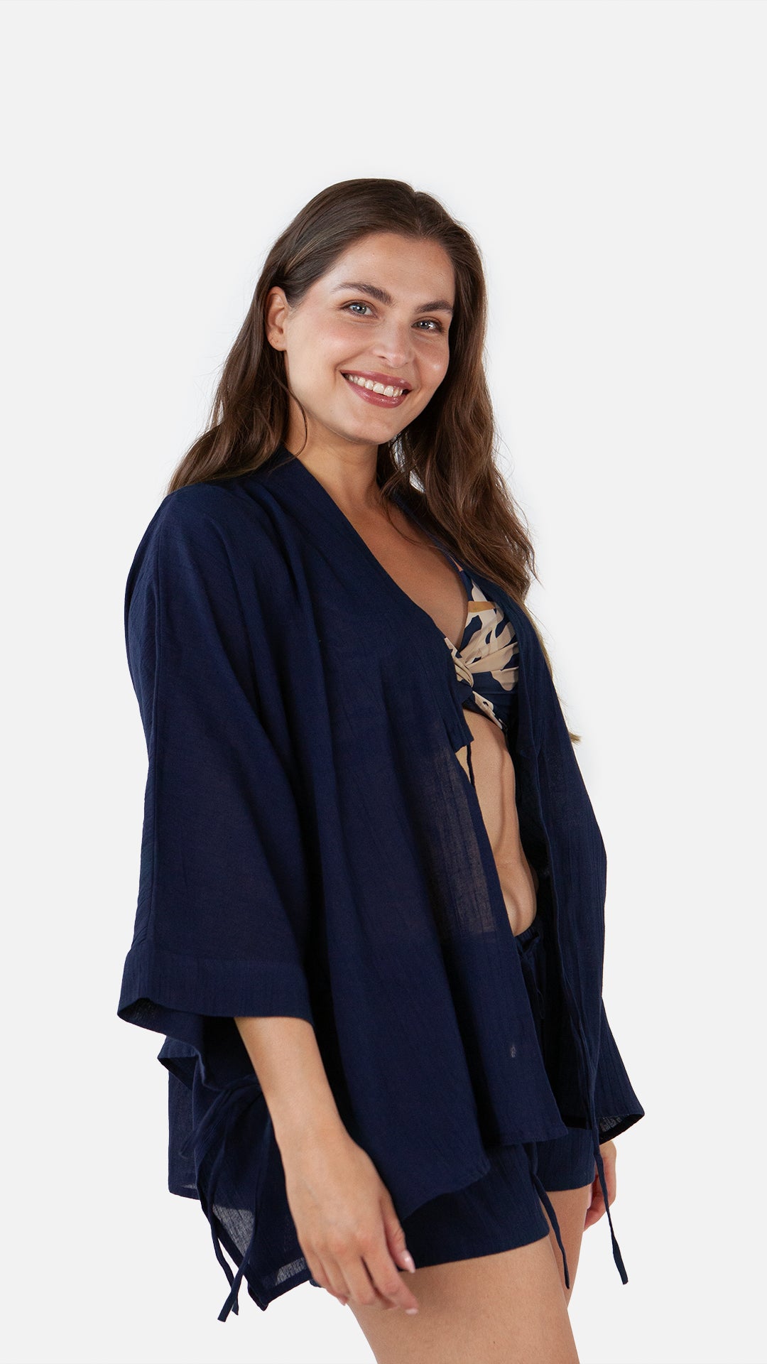 Women Ritay Kimono navy - Side