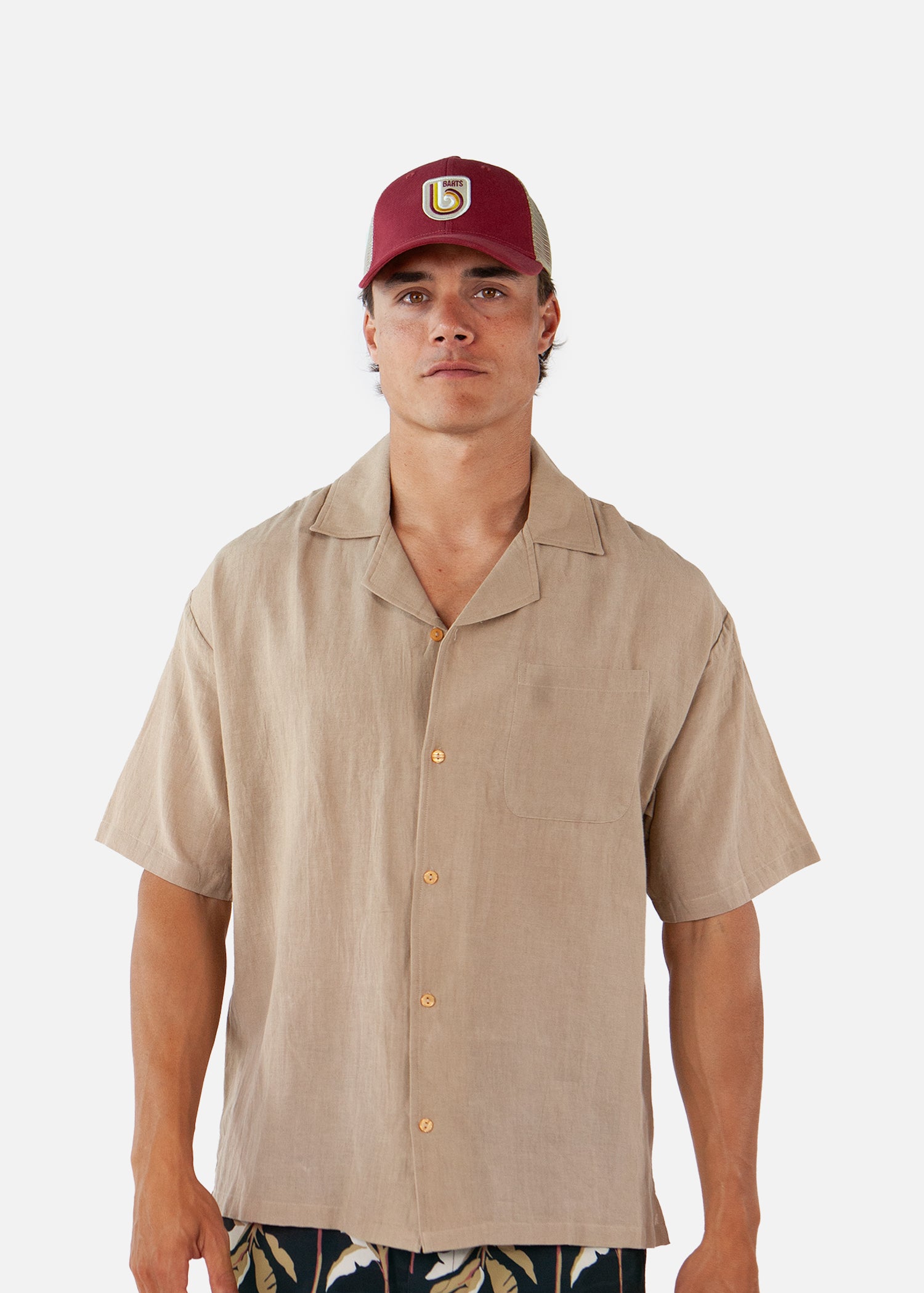 Men Loughran Cap brick - Front