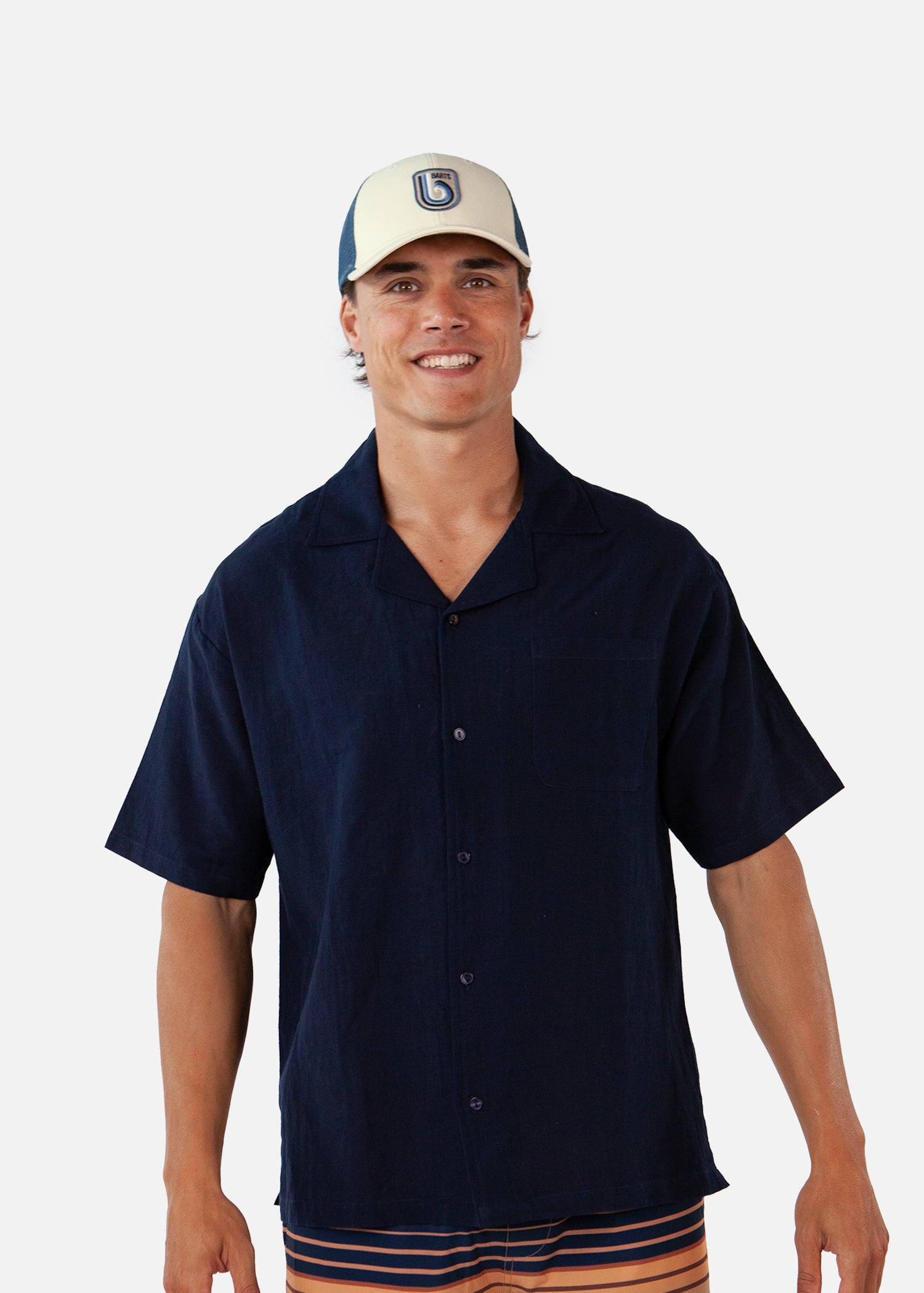 Men Loughran Cap off white - Front
