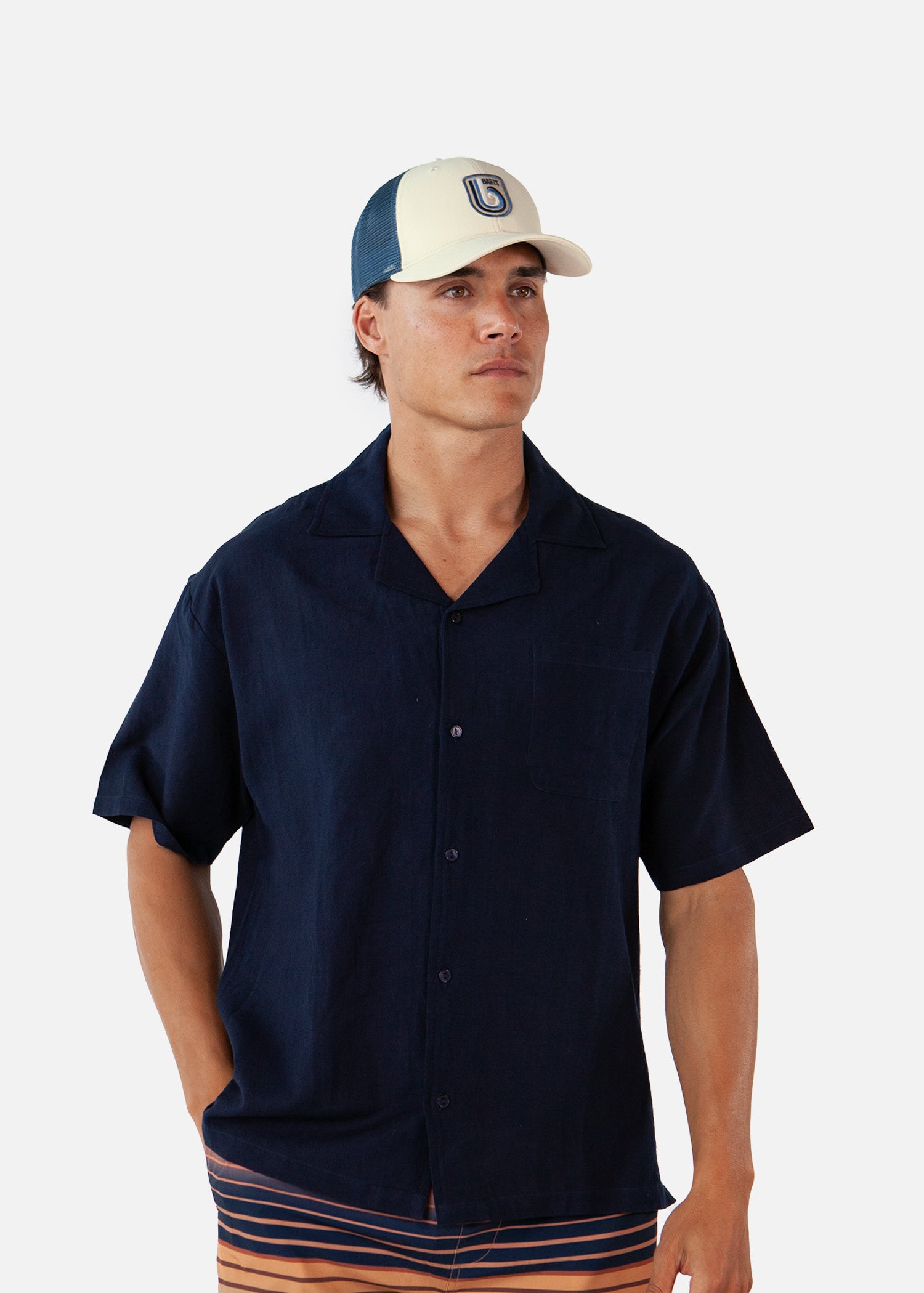 Men Loughran Cap off white - Front