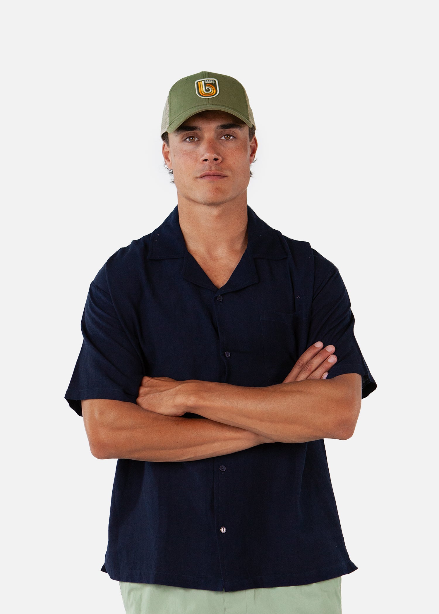 Men Loughran Cap khaki - Front