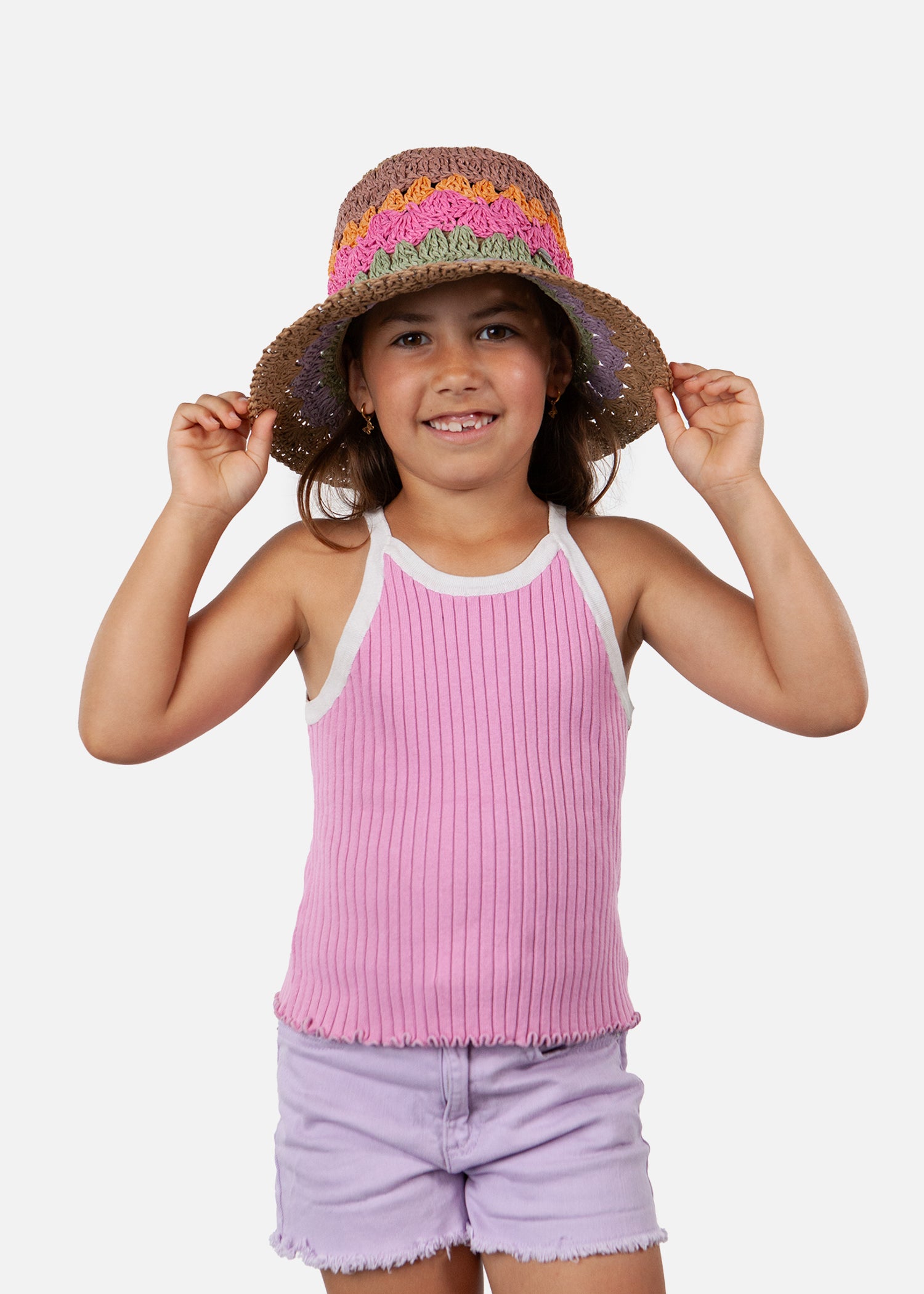 Kids Feathery Hat Kids magenta - Front