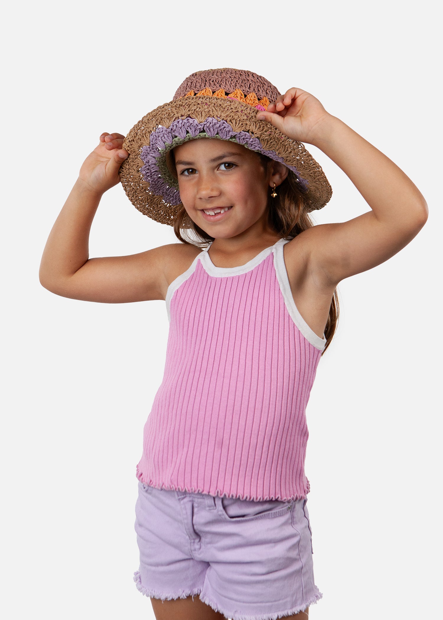 Kids Feathery Hat Kids magenta - Front