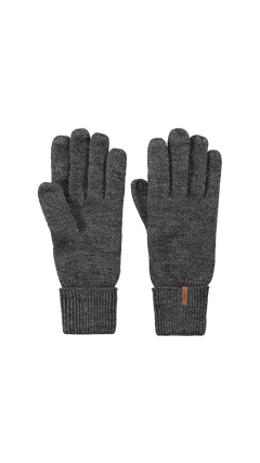 BARTS Fine Knitted Gloves dark heather