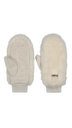 BARTS Fur Mitts white